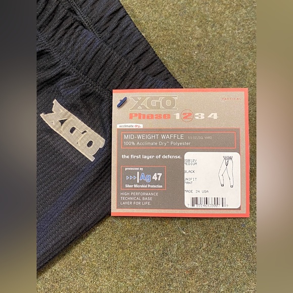 NEW Black-XGO Phase 2 Mid-Weight Waffle Thermal Pants, Men’s Medium 32-34” Waist - Picture 4 of 9